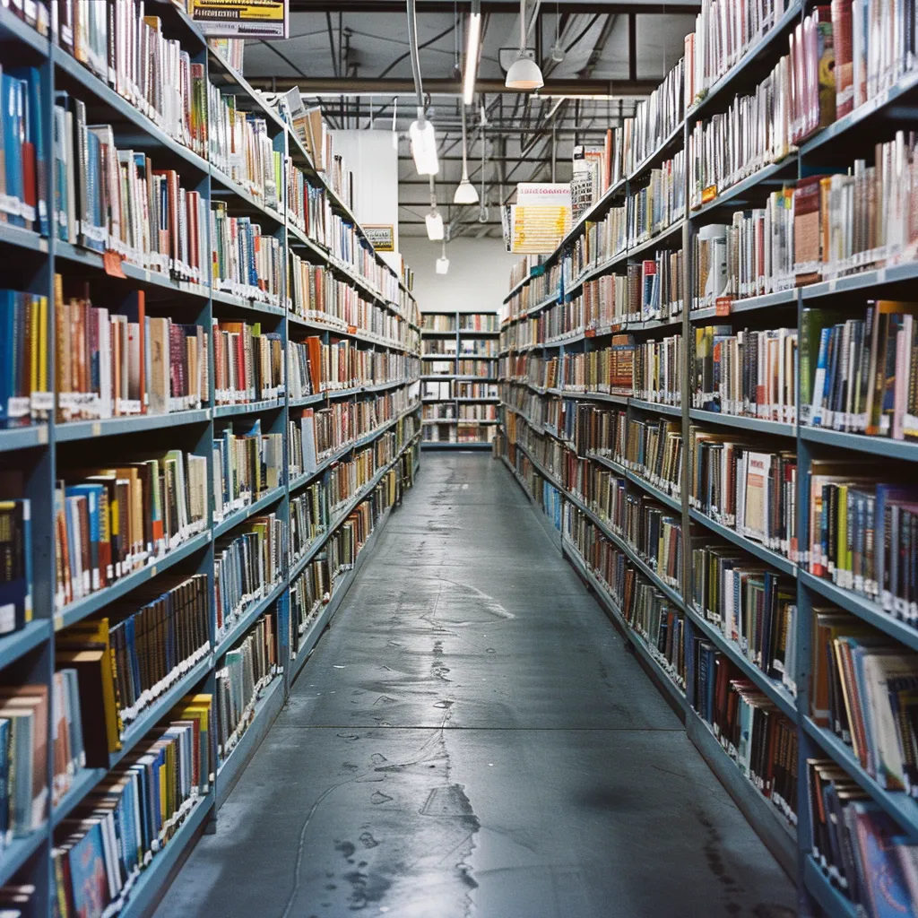 A bookshelf full of programming books