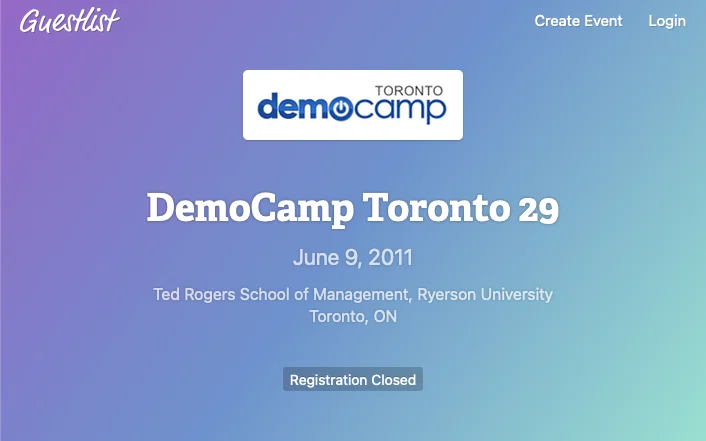 Guestlist became the official ticketing partner for Democamp